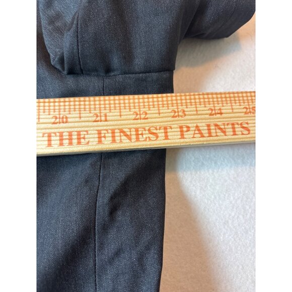 Ralph Lauren Purple Label Mens Grey Pinstripe Two-Button Suit Jacket 46 - Picture 8 of 14